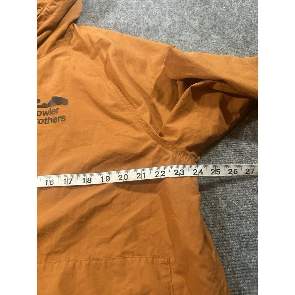 Howler Bros Mens XL Orange Windbreaker Jacket Zip Outdoors Hiking Cinch Waste